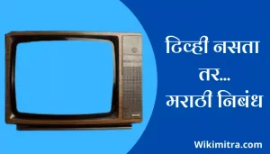 If Television Was Not There... Essay In Marathi